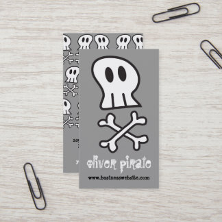 Carte De Visite Cartoon Pirate Ship Skuls Bones Amusants Garçons c