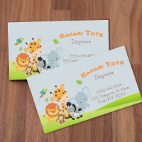 Cartoon Safari Animaux Garderie d'enfants