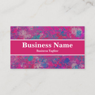 Carte De Visite Cascade de couleur rose et bleue Abstrait