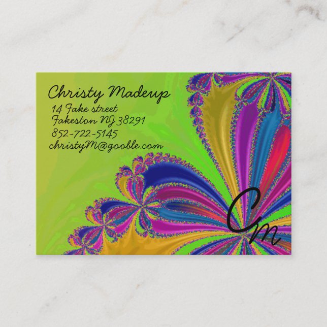 Carte De Visite cascade de ruban (Devant)