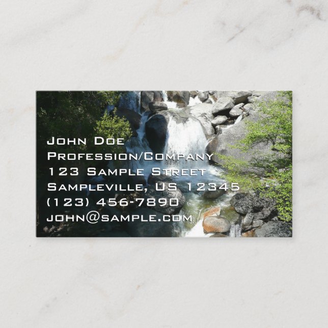 Carte De Visite Cascade Falls dans le parc national de Yosemite (Devant)