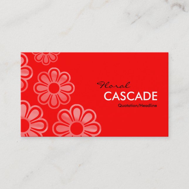 Carte De Visite Cascade florale - Rouge (Devant)