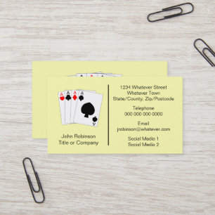 Carte De Visite Casino Aces Design