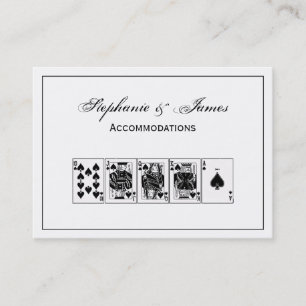Carte De Visite Casino Night Poker Royal Straight Flush Spades