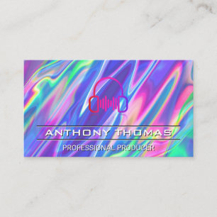 Carte De Visite Casque Arrière - plan liquide coloré