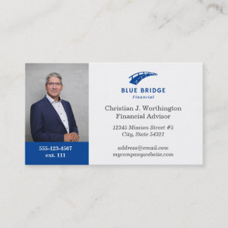 Carte De Visite Casque bleu standard personnalisé Société Logo Fin