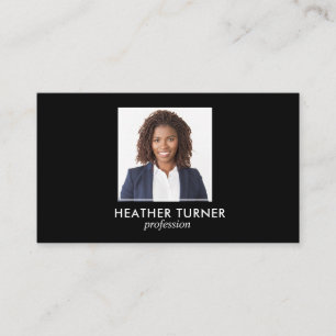 Carte De Visite Casque de CARRÉ professionnel QR CODE noir