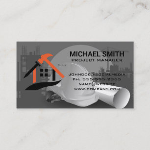 Carte De Visite Casque de chantier Bâtisseur Construction Tr