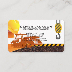Carte De Visite Casque de chantier Construction Promoteur immo