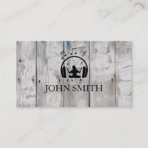 Carte De Visite Casque DJ Gold Musique noire