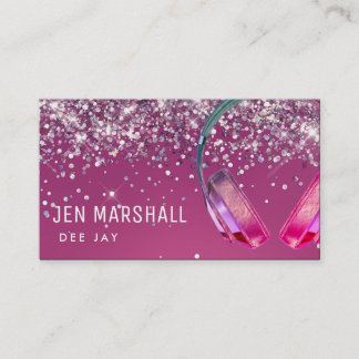 Carte De Visite Casque DJ violet