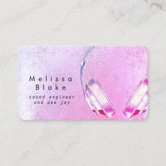 Carte De Visite casque violet dee jay