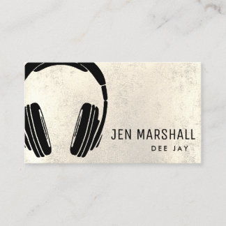Carte De Visite Casques DJ avec effet numérique immétallique