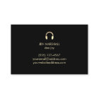 Casques DJ sur fausse feuille d'or