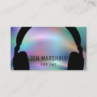 Carte De Visite Casques DJ sur holographie fausse