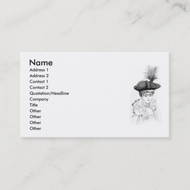 Carte de visite Casquette (Devant)