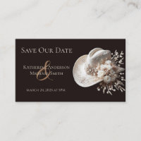 Casquette blanc Cowgirl avec Mariage Fleurs