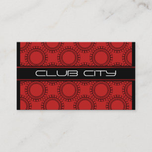 Carte de visite Casquette Circulaire Moderne, Roug