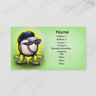 Carte De Visite Casquette de base-ball copie de la carte, nom, adr