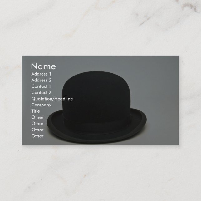 Carte De Visite Casquette de lanceur (Devant)