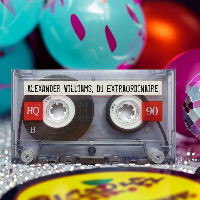 Carte De Visite Cassette DJ Extraordinaire (cassette tape mixtape business card
)