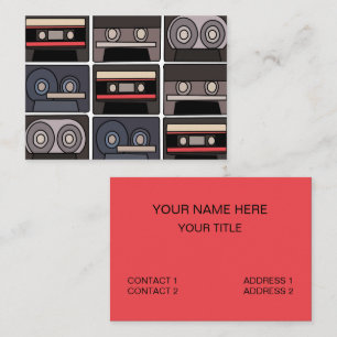 Carte De Visite Cassette Mix Bande Musique Artiste