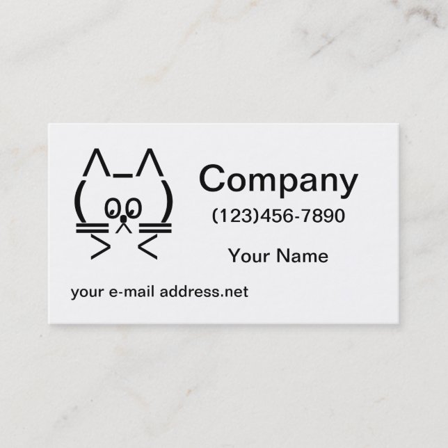 Carte De Visite Cat ASCII (Devant)