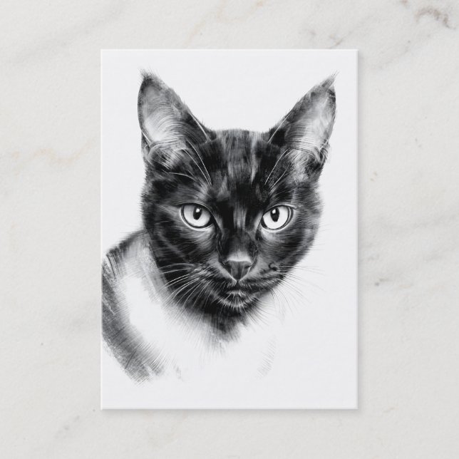 Carte De Visite Cat Charcoal (Devant)