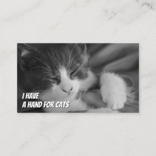 Carte De Visite Cat sitters funny cat care pet care service