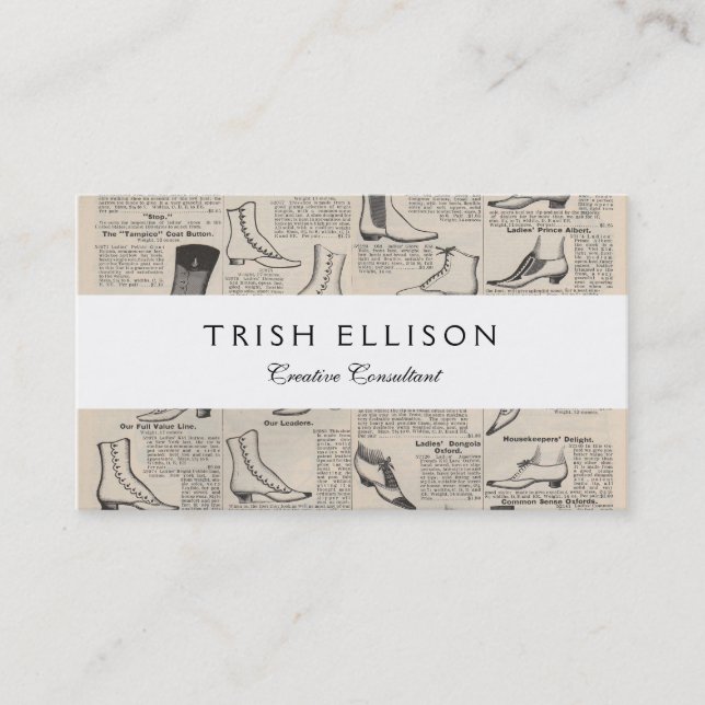 Carte De Visite Catalogue de chaussures pour dames vintage - 1900s (Devant)