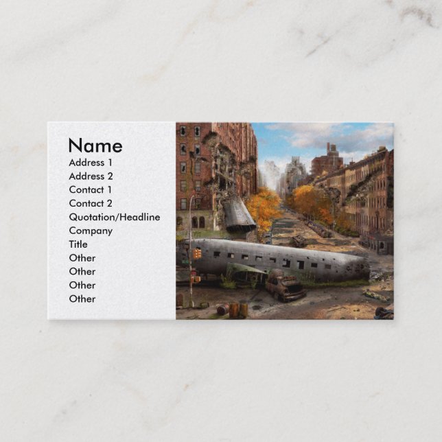 Carte De Visite Catastrophe - New York, NY - Pas de virage à gauch (Devant)