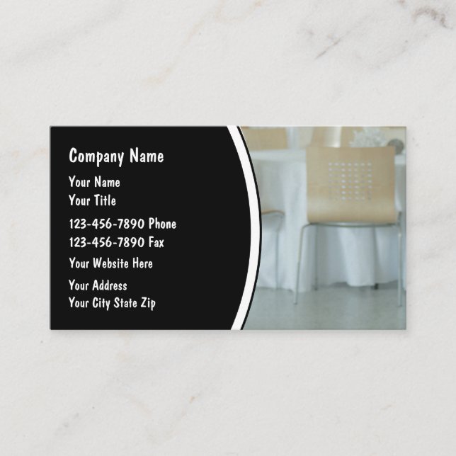 Carte De Visite Catering Modern Business Cards (Devant)