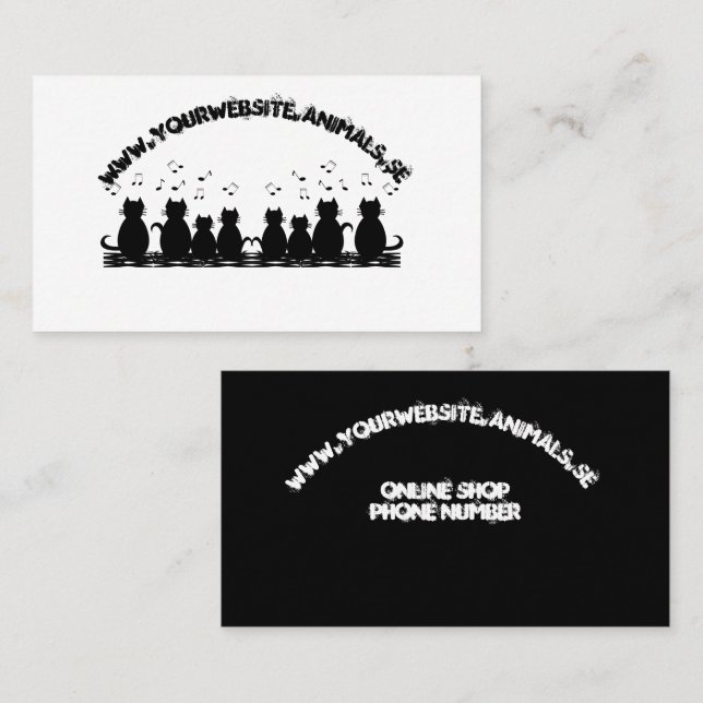 Carte De Visite caterwauling Personnaliser (Devant / Derrière)