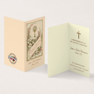 Carte De Visite Catholicisme traditionnel de First Holy Communion