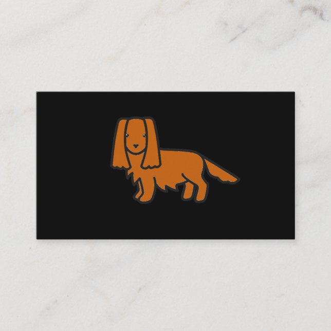 Carte De Visite cavalier roi charles spaniel ruby dessin animé (Devant)