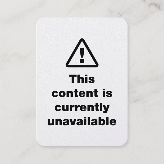 Carte De Visite ⚠ Ce contenu n'est actuellement pas disponible (Devant)
