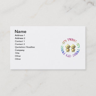Carte De Visite Ce sont des jumeaux !