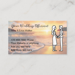 Carte De Visite Célébrant de mariage Scénique Tropical 