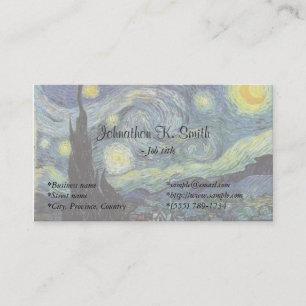 Carte De Visite Célèbre art Starry Night