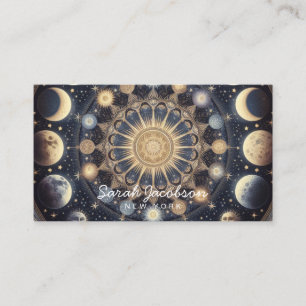 Carte de visite céleste bohème – Ciel nocturne cos