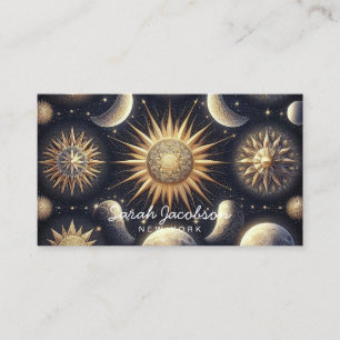 Carte de visite céleste Boho – Ciel nocturne cosmi