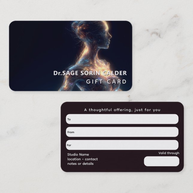 Carte De Visite Celestial Pulse Energy Healing (Devant / Derrière)