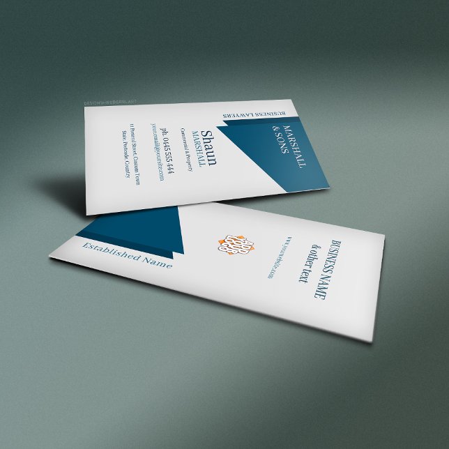 Carte De Visite Cello Blue Élégant Exécutif d'Entreprise  (Créateur téléchargé)