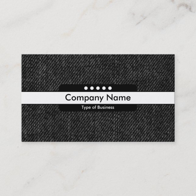 Carte De Visite Centre Band 5 Spots - Denim Noir (Devant)