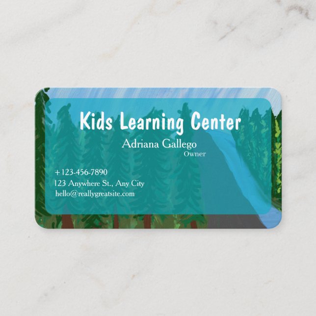 carte de visite centre d'apprentissage pour enfant (Devant)