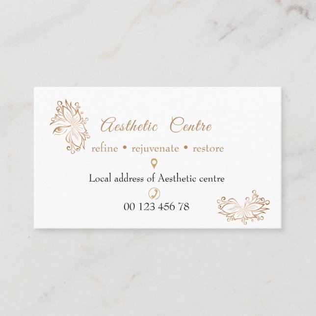 Carte de visite centre de cosmétique, beauté et ma (Devant)