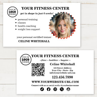 Carte De Visite Centre de Fitness Entraîneur Personnel Professionn