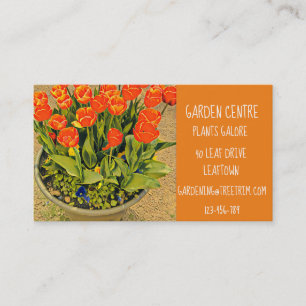 Carte De Visite Centre de jardin tulipes colorées modernes