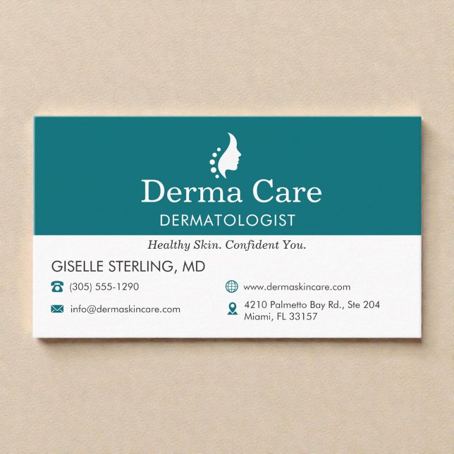 Carte De Visite Centre de soins de la peau Dermatologue  (Créateur téléchargé)