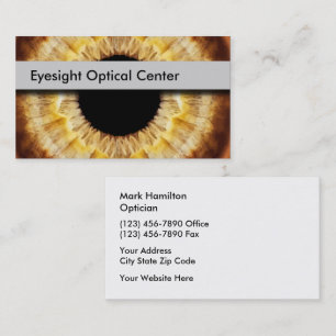 Carte De Visite Centre de soins oculaires d'opticien Médical